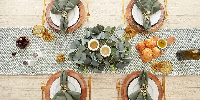 DII Woven Basics Collection 100% Cotton Knit Table Runner - Image 5
