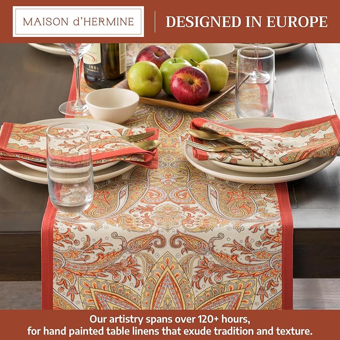 Maison d' Hermine Table Runner 100% Cotton 14.50" x 108" | Table Runners 108 - Image 2