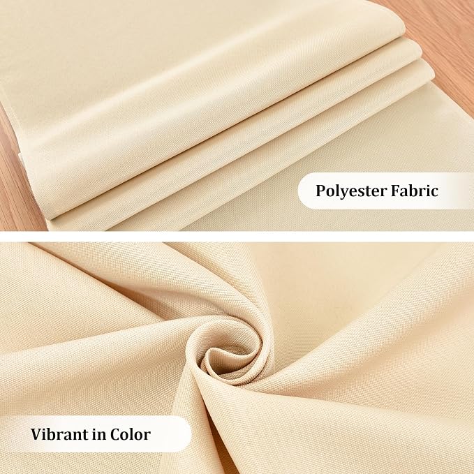 Farmhouse Beige Table Runner Dining Table Runners 48 Inches Long Coffee Table - Image 4