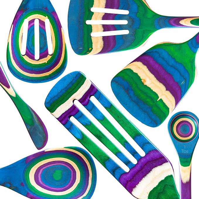 Baltique Mumbai Collection 7 Piece Cooking Utensil Set, Safe - Image 5