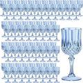 7OZ Plastic Wine Glasses, Reusable Vintage Goblets Unbreakable Drinking Glasses by Unknown