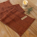 Fall Thanksgiving Boho Macrame Table Runner 12x36 Inch | Woven Burlap Rustic by KEKETOARRANGE