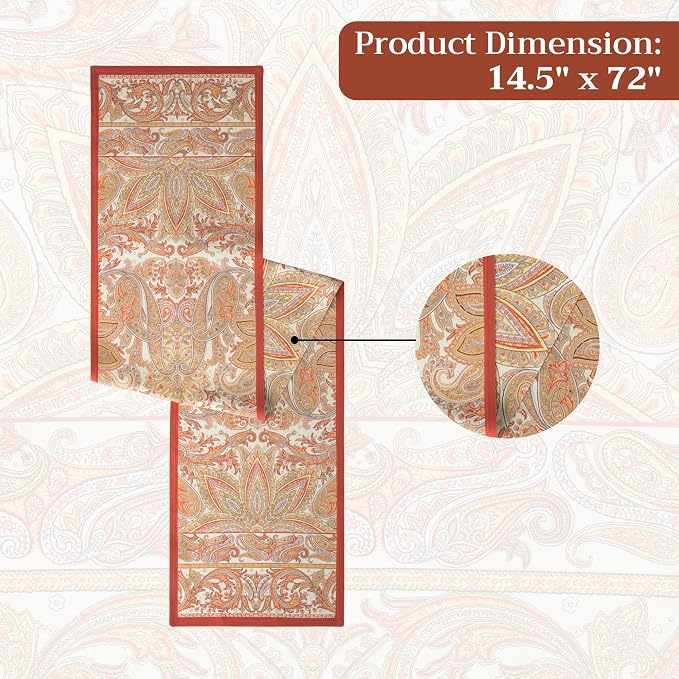 Maison d' Hermine Table Runner 100% Cotton 14.50" x 72" | Table Runners 72 - Image 7