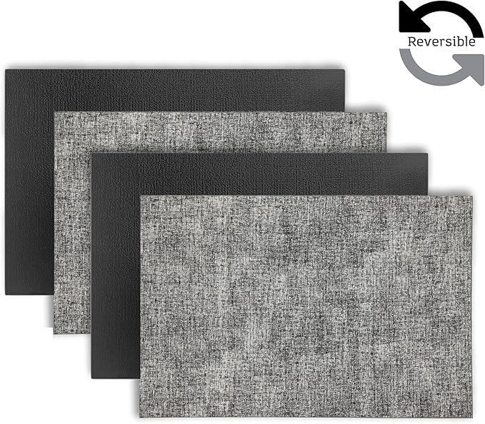 Placemats Set of 4 12" x 18" Heat-Resistant Table Mats for Dining Table Set for 4 Kitchen & Dining Room Decor Farmhouse, Boho, & Modern Style Easy to Clean, Durable & Stylish Table Decor