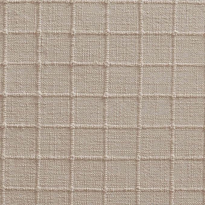 Artisanal Grid Linen Table Runner, 13x72 Inches Oatmeal | Heavy Textured - Image 7