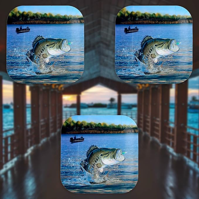 Havercamp Fishing Plates-24 Pack-9 Inch Square-Gone Fishin Party | Set of 24 - Image 5