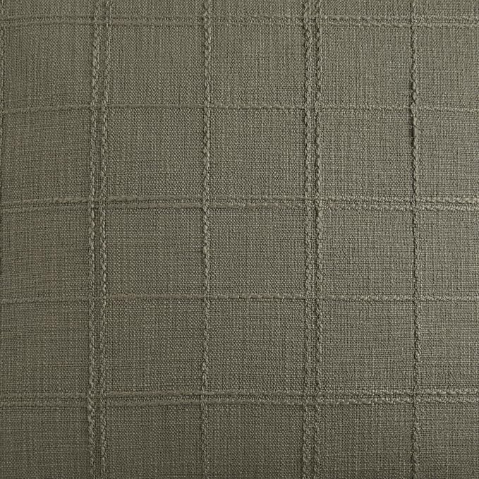 Linen Checked Farmhouse Table Runner, 13x36 Inches Olive | Raised Grid Design - Image 6