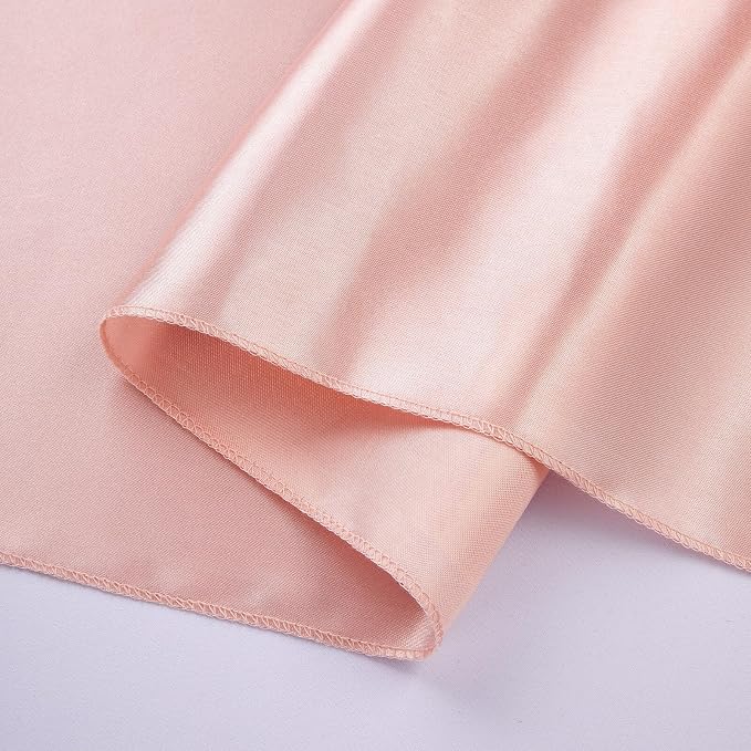 Rose Gold Satin Table Runners 10 Pack 12x108 inch Silk Smooth Fabric | Bright - Image 4