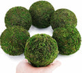 BYHER Decorative Moss Balls Set - Fake Moss Balls for Bowl Fillers, Centerpiece Decor, Home Decor, Vase Filler, Wedding Decor, Table Arrangement, Coffee Accents, DIY Crafts (Large - 3.2"-Set of 6)