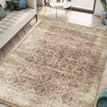 Keen Home Design 5x7 Rug - Machine Washable Area Rug with Non-Slip Backing, Ideal for Living Room, Dining Room, Bedroom - Vintage, Easy Clean, Durable, Low Pile - (5' x 7')
