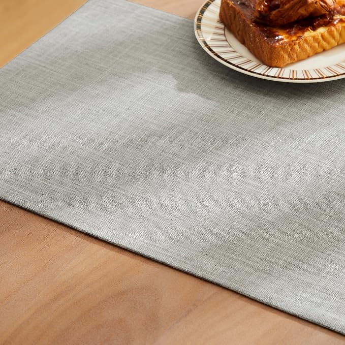 Rustic Cotton Linen Table Runner, 13x48 Inches Light Grey | Farmhouse Style - Image 6