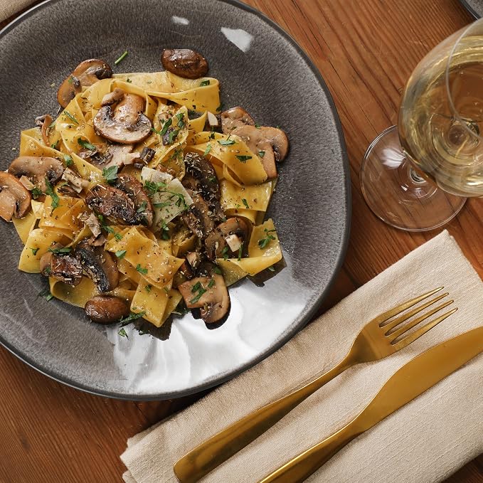 Gibson Elite Port Barton Plates and Bowls Sets, 12-Piece Stoneware Dinnerware - Image 4