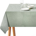 Rectangle Tablecloth Linen Texture Waterproof and Stain-Resistant Table Cloth, Kitchen Dining Table Decoration, Fabric for Outdoor and Indoor Use, 52 x 70 inch, Sage Green