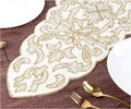 Beaded Table Runner, 13x36 | Glass beads, polyester backing, handcrafted by CLEENTABLE