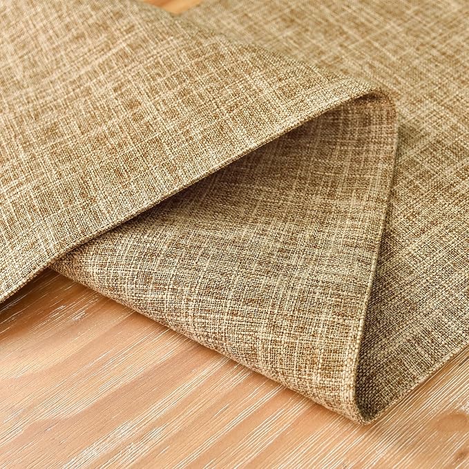 NEWISHER Reversible Double Layer Table Runner Faux Linen Fabric, 13x60inch | - Image 4