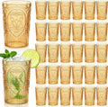 48 Pcs 16 oz Plastic Vintage Drinking Glasses Stemless Ribbed Highball Glasses by Unknown
