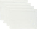 Solino Home Linen Placemats Set of 4 - Classic Hemstitch Ivory Placemats 14 x 19 Inch - 100% Pure Linen Table Mats for Spring, Easter
