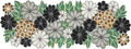 Beaded Table Runner Decore 36 inches Long Christmas Flower Design Beaded Table by byHomeDecorativeProduct