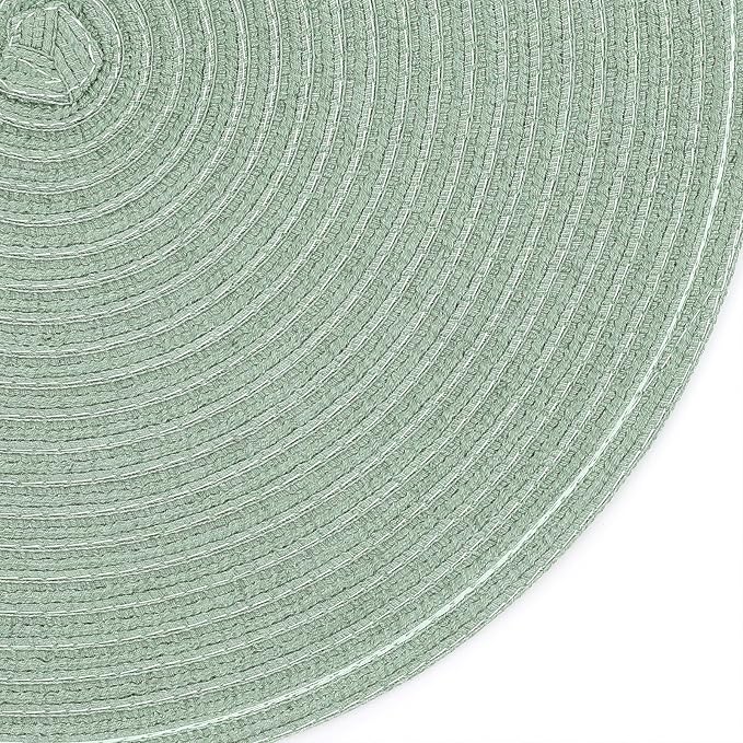 SHACOS Round Placemats Set of 8 Washable 15 inch Round Table Mats Cotton - Image 9