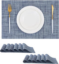 Leetaltree Deep Navy Woven Placemats Set of 12 by Leetaltree-ArtatEveryTable