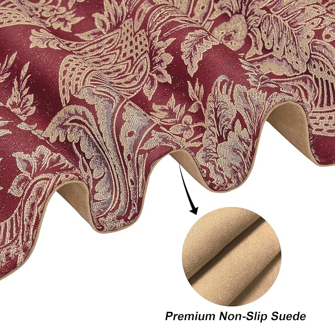 Loom and Mill Luxury Table Runner 72 Inches Long, Classic Jacquard Dining Table - Image 5