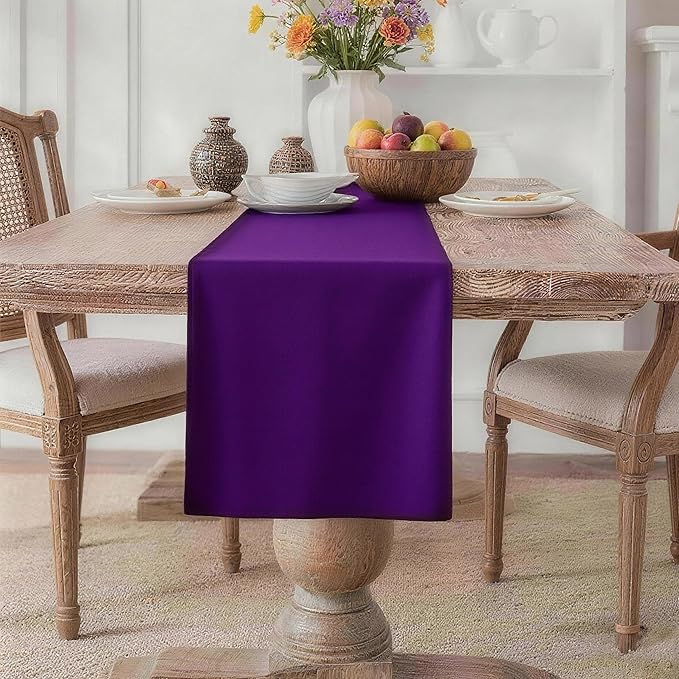 MEANMOY Purple Table Runner 48 Inches Long Waterproof Table Runners | Washable by MEANMOY