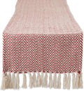DII Woven Basic Tabletop Collection, Chevron Table Runner, Barn Red by DII