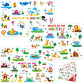 6 Pack Placemats for Kids, Non-Slip Washable, Reusable Placemat by SpriteGru