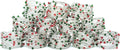 Silver Red Green Beaded Napkin Ring Set of 12 - Beautiful Elegant Decorative Napkin Holder for Christmas/Dinner Table Decoration/Farmhouse/Wedding/Party/Family Gathering/New Year & Everyday Use