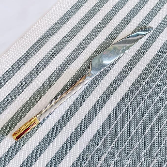 Silverware Set Service for 12, IKXO 48-Piece Modern Stainless Steel Flatware - Image 2