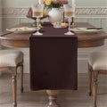 Brown Table Runner, Waterproof Washable Runners 60 Inches Long | Reusable 12x60 by KAIPHO