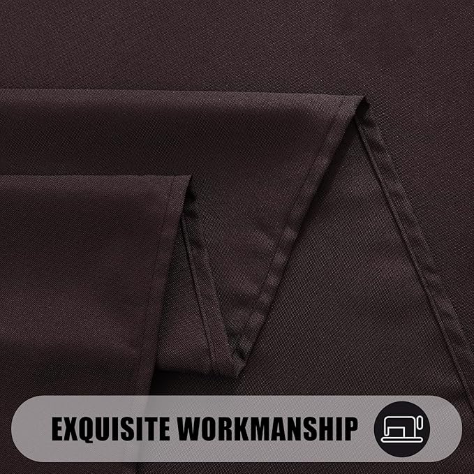 Smiry Rectangle Table Cloth, Waterproof Anti-Scratch Polyester Tablecloth, Decorative Washable Fabric Table Cover for Dining, Buffet, Parties and Outdoor, 54x108, Coffee