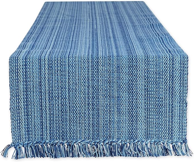 DII Variegated Tabletop Collection, Table Runner, Nautical Blue by DII