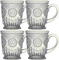 Vintage Hobnail Smoke Glass Mugs Set of 4 – 10oz by Yungala