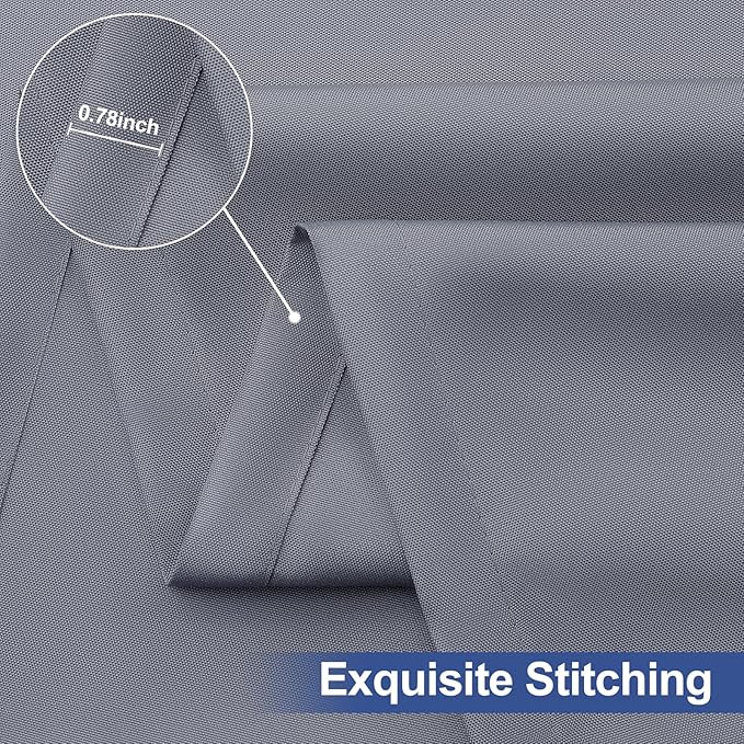 homing 2 Pack Rectangle Table Cloth, Elastic Fitted Fabric Tablecloth Fits for 6 Foot Folding Tables, Washable Table Cover for Picnic, Camping, Indoor & Outdoor (Grey, 30" x 72")