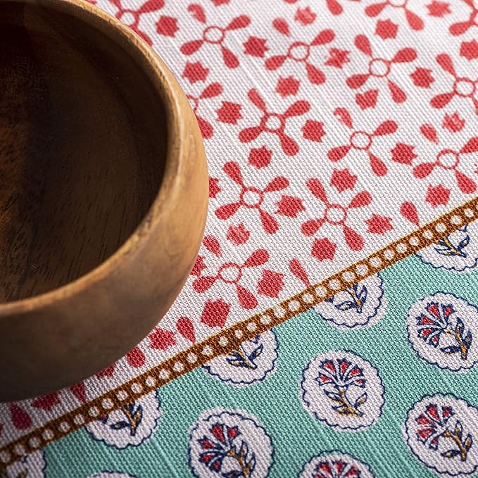 Maison d' Hermine Table Cloth Square Table 100% Cotton 60 x 60 Inches Tablecloth Reusable Decorative for Dining Room Farmhouse Home Valentines Day Decorations Spring Summer - Provence
