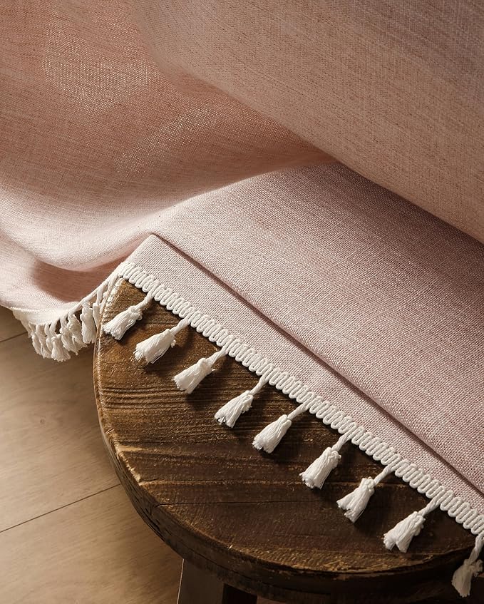 ZeeMart Contrast Linen Table Cloth Rectangle Table Cloths 60x104 Inch Orange, Farmhouse Style Heavy Weight Burnt Orange Fall Tablecloth, Water Resistant Burlap Tablecloths