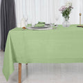 D'Moksha Homes Sage Green Linen Tablecloth for Rectangle Tables 60 x 144 Inch - 100% Pure Linen Green Table Cloth - Classic Hemstitch, Machine Washable Dining Tablecloth for St Patricks Day, Easter