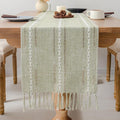 Farmhouse Rustic Sage Green Table Runner by YZKITM