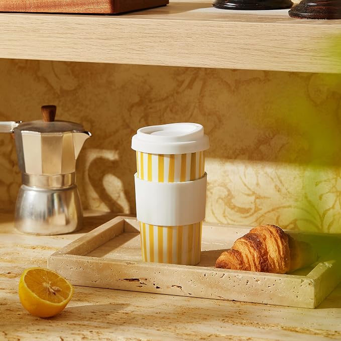 Ceramic Travel Mug with Lid – Cute Coffee Cup - Image 6