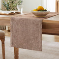 Burlap Style Farmhouse Table Runner, 14x72 Inches Brown | Thick Durable Fabric by ZEEMARTONLINE