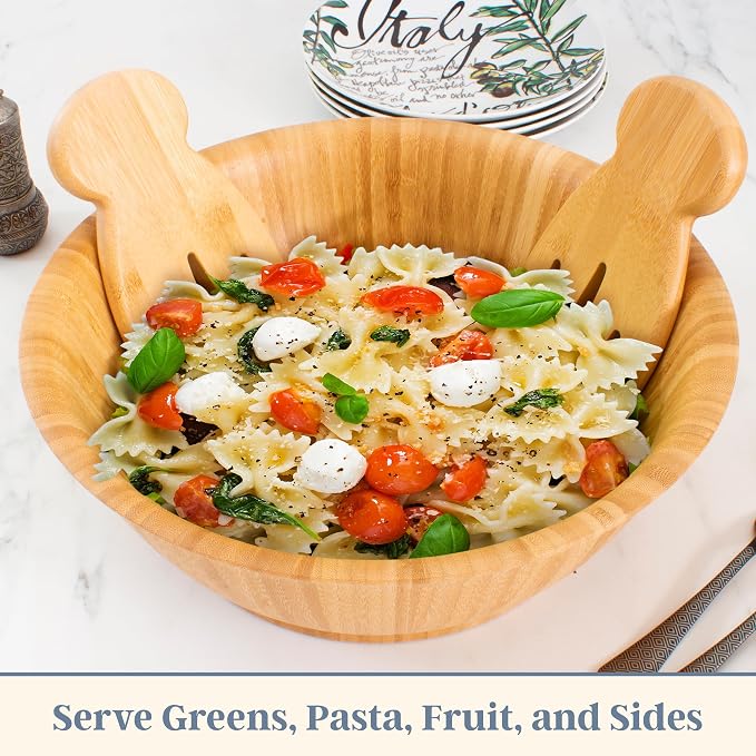 Totally Bamboo Salad Hands, Wood Salad Tongs Alternative - Image 5