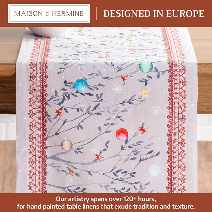 Maison d' Hermine Table Runner 100% Cotton 14.50" x 36" | Table Runners 36 - Image 2