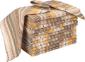 Lightnpro Salsa Stripes Cloth Napkins Set of 12 – Wedding, Christmas & Holiday Table Napkins, Machine Washable Cloth Napkins for Special Occasions & Everyday Use - 18x18 Inch Beige Multi