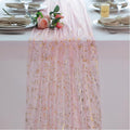Snowkingdom Blush Gold Table Runner Gauze Sheer Tulle 10FT 120 Inch by Snowkingdom