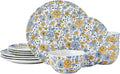 Pfaltzgtraff Vibrant Garden 12 Piece Floral Stoneware Dinnerware Plate Bowl by Pfaltzgraff