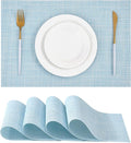 Leetaltree Soft Sky Blue Woven Placemats Set of 4 by Leetaltree-ArtatEveryTable