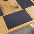 Encasa XO Dining Placemat Set of 6 | Solid Grey Color | Fine Ribbed Cotton Table mat | Size 19x13 in | Machine Washable