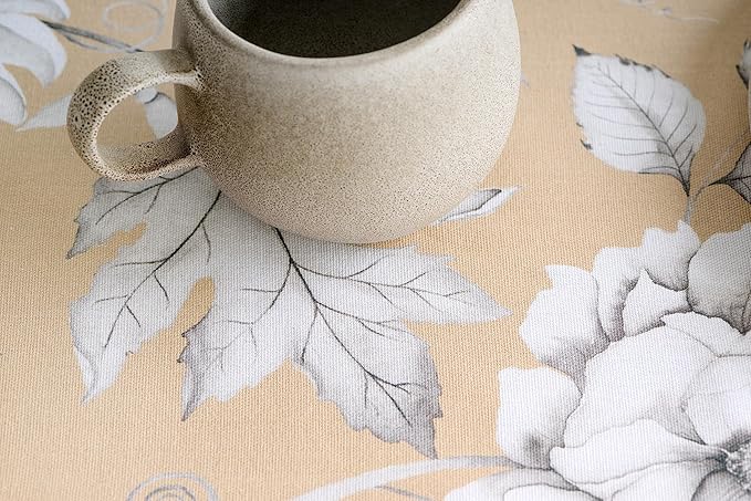 Maison d' Hermine Table Cloth Rectangle Table 100% Cotton 70 x 108 Inches Fall Tablecloth Reusable Everyday Use for Thanksgiving Christmas Decorations Dining Farmhouse Party (Pretty Autumn)