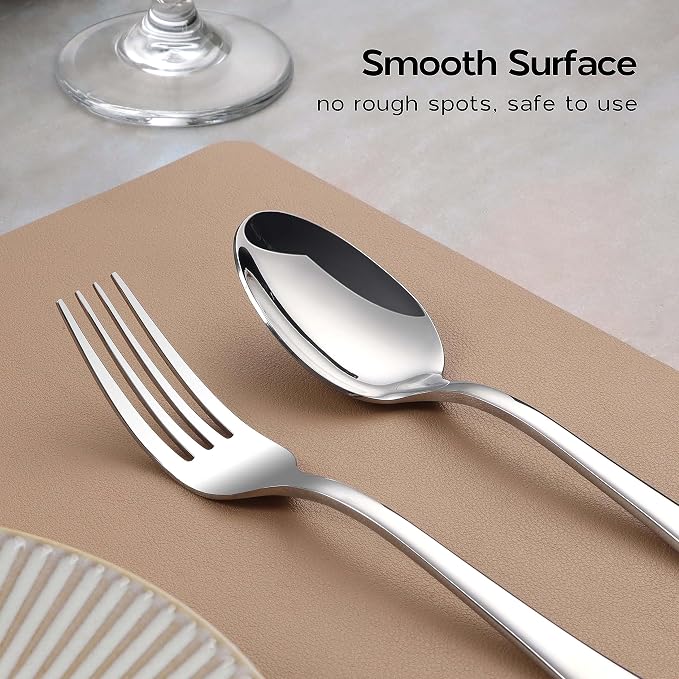 Onader 40 Piece Heavy Duty Cutlery Set, Stainless Steel Silverware Flatware Set - Image 5